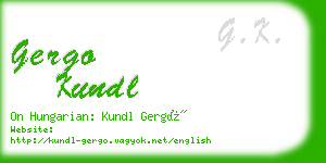 gergo kundl business card